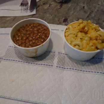 ISmoke YouEat - Left: beans; right: mac & cheese - Food Trucks Near Me - Lorton, Virginia ISmoke YouEat - Left: beans; right: mac & cheese - Food Trucks Near Me - Lorton, Virginia