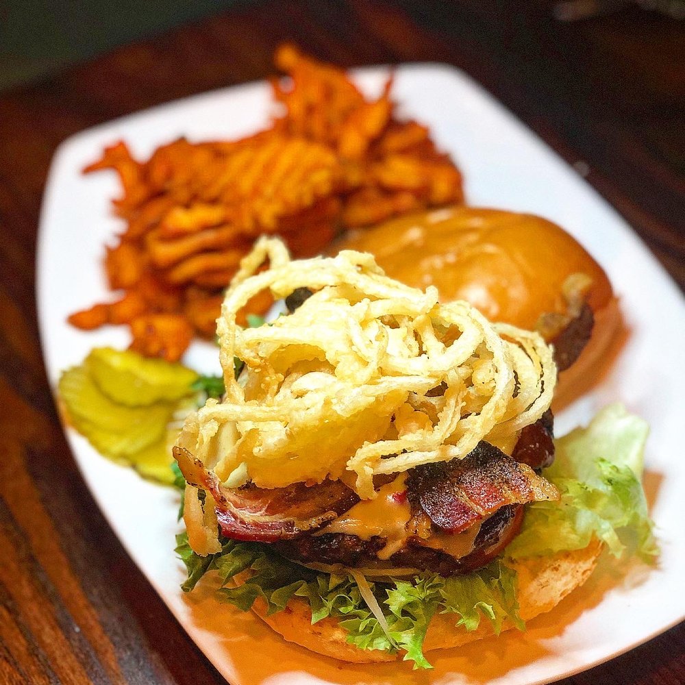 Tribeca Tavern - The Wolfpack Burger - American Near Me - Cary, North Carolina