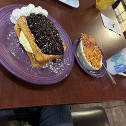 Magic City's Remarkable Diner - Lemon blueberry French toast (2 slices), side of corned beef hash, and coffee in a cool random (but remarkable) mug!