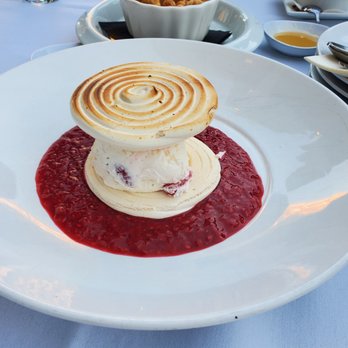 Zeugma Mediterranean Grill - Raspberry meringue dessert-no sugar added.. - Mediterranean Near Me - Montclair, New Jersey Zeugma Mediterranean Grill - Raspberry meringue dessert-no sugar added.. - Mediterranean Near Me - Montclair, New Jersey
