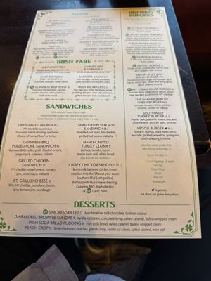 Menu photo 4 The Shannon Rose Irish Pub Ramsey, NJ