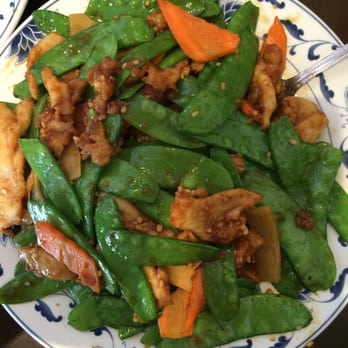 Mandarin Beijing - Menu says "chicken with snow peas" but it was more the other way around. - Chinese Near Me - Chula Vista, California