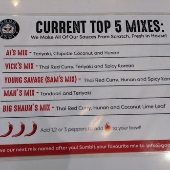 Goodbowl - Sauce mix options - Mongolian Near Me - Richmond, British Columbia