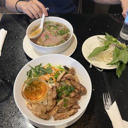 Beef Pho, Grilled Chicken Rice Vermicelli Beef Pho, Grilled Chicken Rice Vermicelli