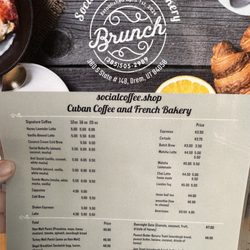 Social Coffee and Bakery - Menu October 2024