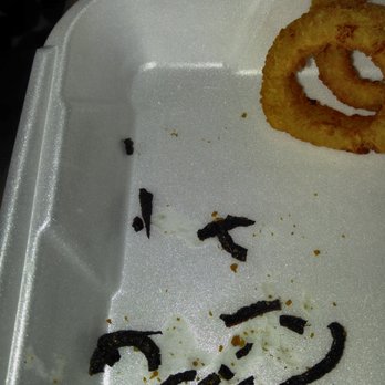 Cook Out - Not sure what this is that was under my onion rings. I ate the sandwich and slaw since they were separated, not this! - Burgers Near Me - Conover, North Carolina