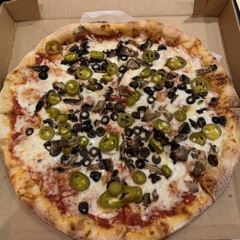 Goomba's Pizzeria - Jalapeño Black olive mushroom pizza - Pizza Near Me - Clermont, Florida Goomba's Pizzeria - Jalapeño Black olive mushroom pizza - Pizza Near Me - Clermont, Florida