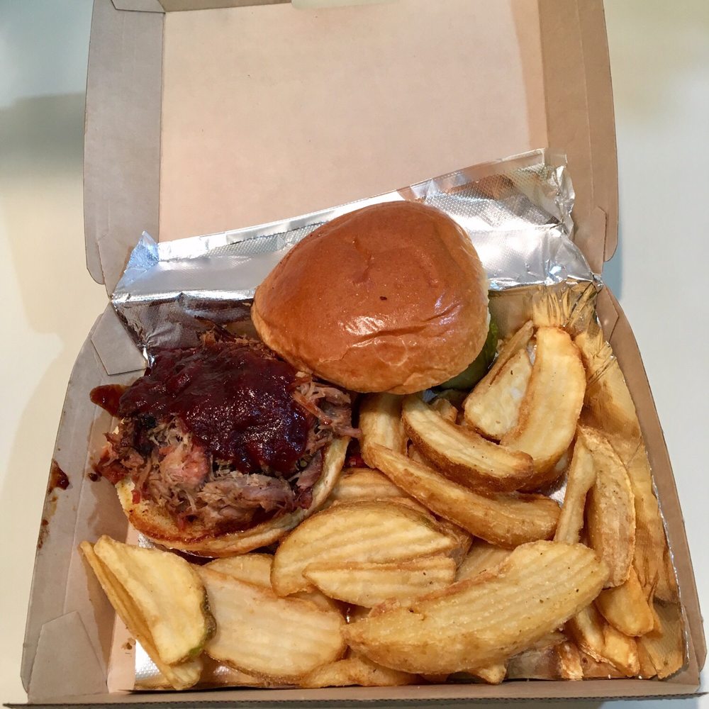 Famous Dave's Bar-B-Que - Georgia Chopped Pork sandwich with fries $9.99 Carry Out - Barbeque Near Me - Laurel, Maryland Famous Dave's Bar-B-Que - Georgia Chopped Pork sandwich with fries $9.99 Carry Out - Barbeque Near Me - Laurel, Maryland
