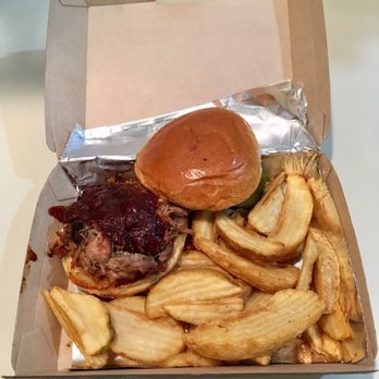 Famous Dave's Bar-B-Que - Georgia Chopped Pork sandwich with fries $9.99 Carry Out - Barbeque Near Me - Laurel, Maryland