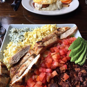 BluWater Bistro - Cobb Salad and Chicken Fried Steak and Eggs - American Near Me - Seattle, Washington