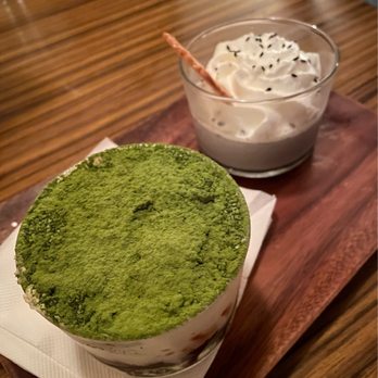 nonono - Matcha tiramisu and black sesame panna cotta - Izakaya Near Me - New York, New York