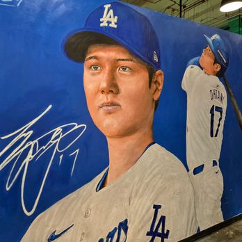 Nonna's Empanadas - Ohtani mural in front of the register - Desserts Near Me - Los Angeles, California Nonna's Empanadas - Ohtani mural in front of the register - Desserts Near Me - Los Angeles, California