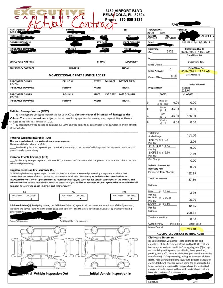 EXECUTIVE RENTAL CAR Updated October 2024 2430 Airport Blvd