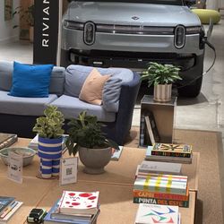 Rivian - Seating throughout showroom - excellent design and use of space!