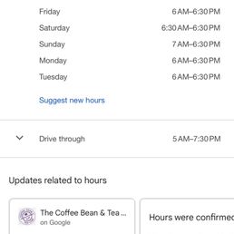 drive thru says 730 but it's not actually open till 730 drive thru says 730 but it's not actually open till 730