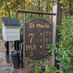 St Marlo Country Club - Hole 7 marker.