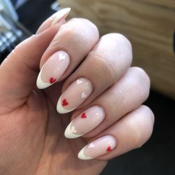Banana Nails - Valentines Day Nails done by Mya