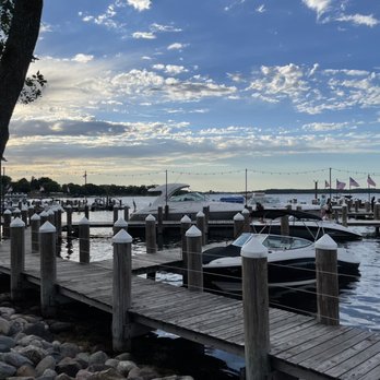 Maynards - Boats at the dock by patio. - Bars Near Me - Excelsior, Minnesota