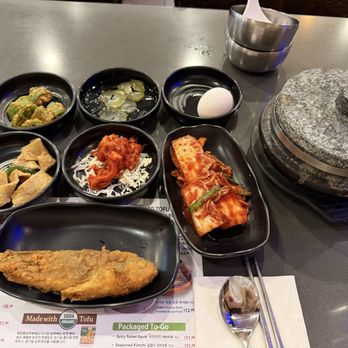 BCD Tofu House - Banchan of my dreamsss! + clay pot rice - Korean Near Me - Los Angeles, California