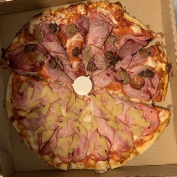 Shakers Pizza - Half all meats & Hawaiian - Pizza Near Me - Fremont, California Shakers Pizza - Half all meats & Hawaiian - Pizza Near Me - Fremont, California