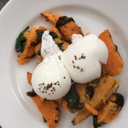 Albion - Sweet potato hash, spinach, organic poached eggs