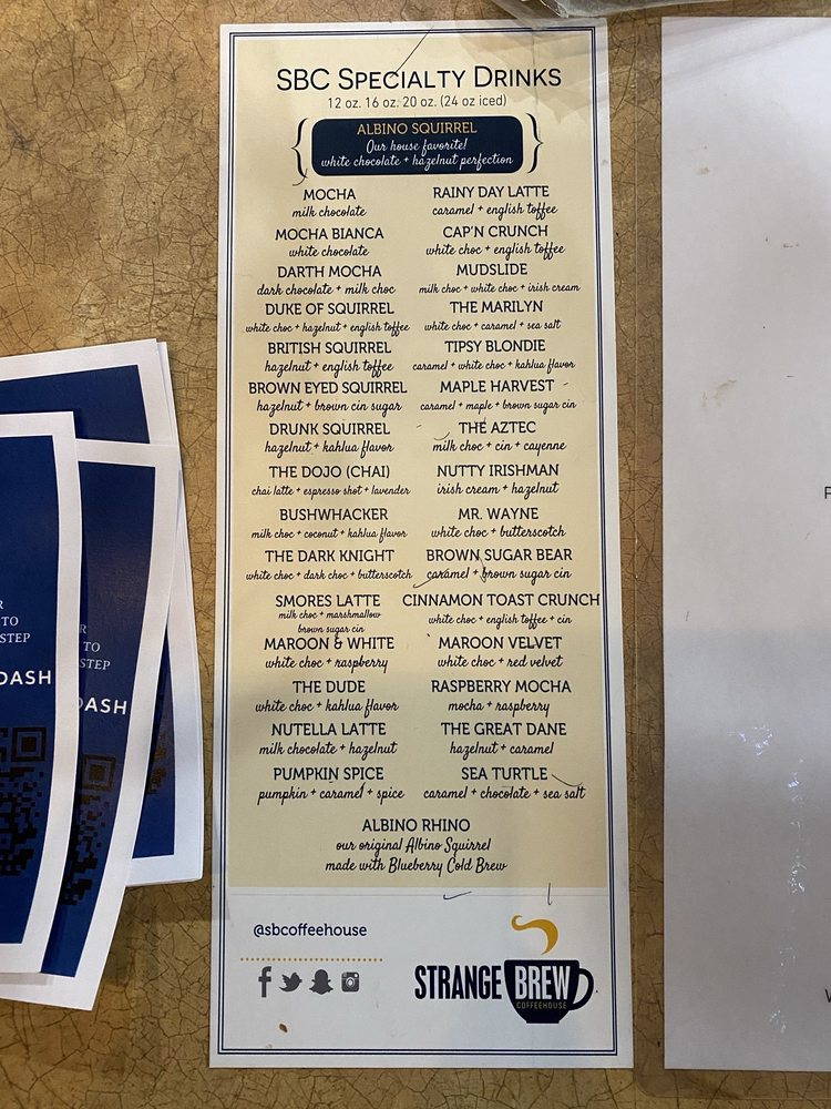 Social spots from Strange Brew Coffeehouse