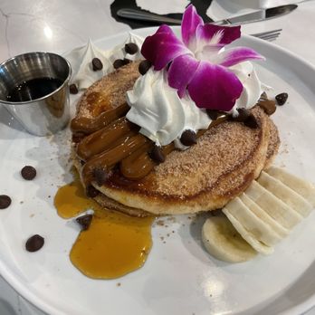 Bistro Cafe - Churro pancakes loaded with sugar and cinnamon. - Breakfast & Brunch Near Me - Miami, Florida