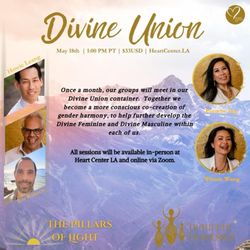 Heart Center LA - Men's Group and Women's group joining in a Oneness experience once a month.