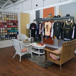 Print World - Seating area and showroom.