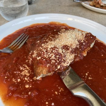 Five Restaurant - Half calzone in sauce - Italian Near Me - Fresno, California Five Restaurant - Half calzone in sauce - Italian Near Me - Fresno, California