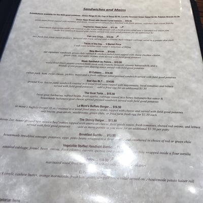 Menu photo 7 Field Goods Kitchen Santa Fe, NM