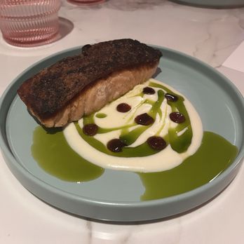 Roxanne - Charred norwegian salmon, lime, dill, pepperoni - New American Near Me - Philadelphia, Pennsylvania