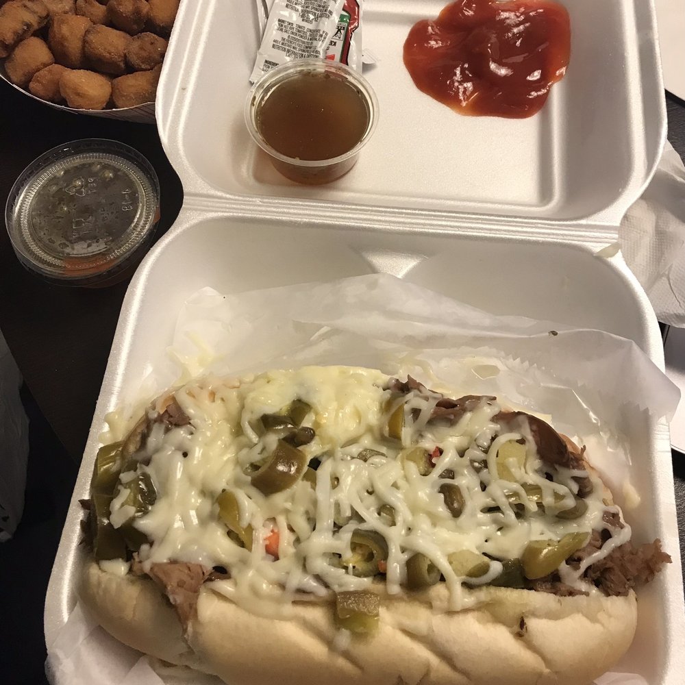 Italian beef with extra hot peppers! Absolutely delicious!!!