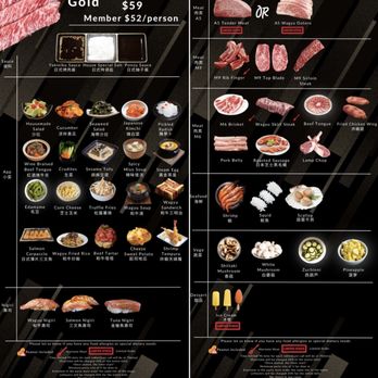 Chubby Cattle - Gold menu -- October 2023 - Barbeque Near Me - Monterey Park, California