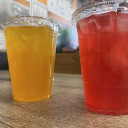 Pho District - Passion Fruit Fresh Tea (16oz) and Strawberry Fresh Tea (16oz)