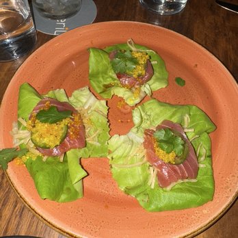 Meril - Yellowfin Tuna Wraps - New American Near Me - New Orleans, Louisiana Meril - Yellowfin Tuna Wraps - New American Near Me - New Orleans, Louisiana