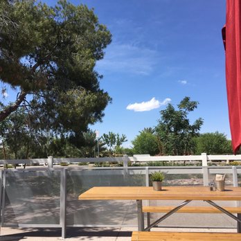 The Uprooted Kitchen - View of the farm from the outside patio - Vegan Near Me - Gilbert, Arizona