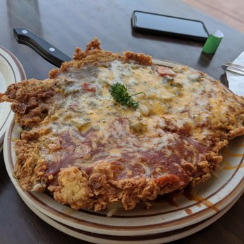Vic's Daily Cafe - Chicken fried steak with Christmas - American Near Me - Albuquerque, New Mexico