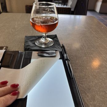Nona Blue Modern Tavern - Love the light up check (bill) presenters! Kentucky Bourbon Barrel Ale / Kentucky / 8.2 ABV - Bars Near Me - Orlando, Florida