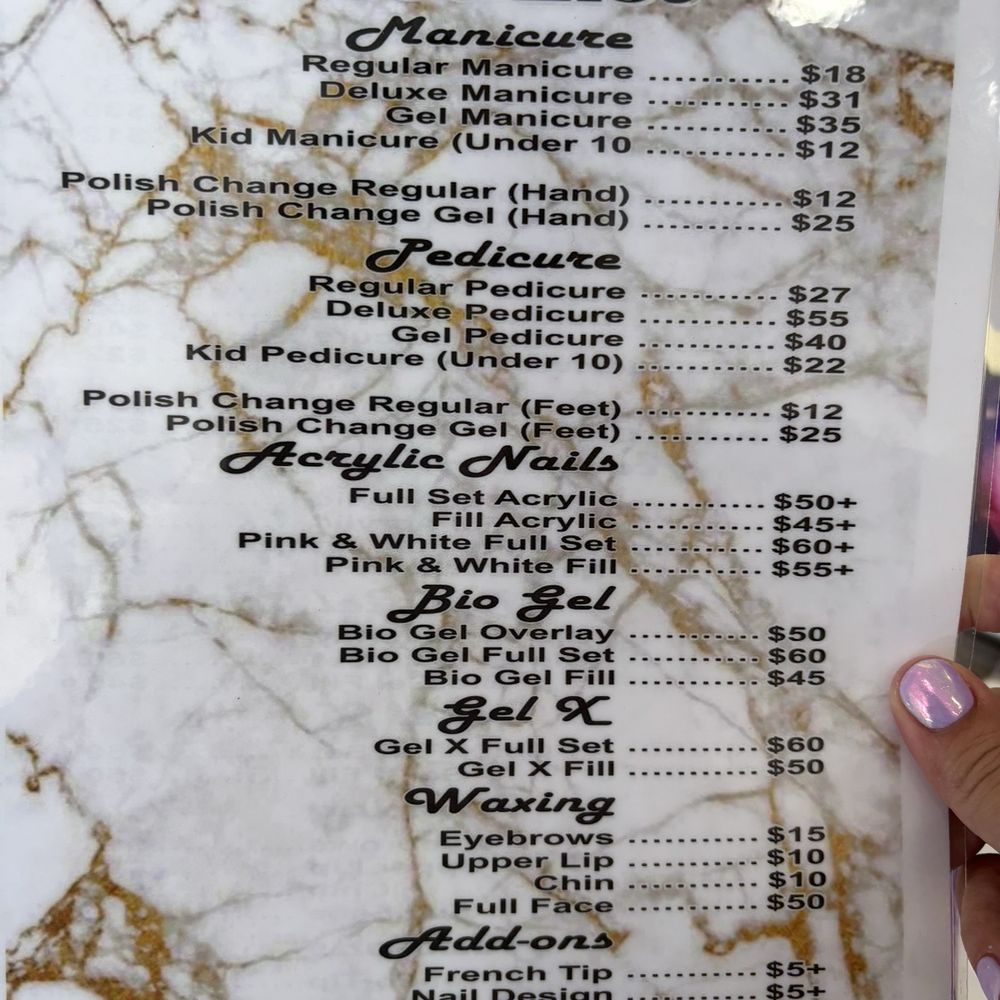 Price list for services