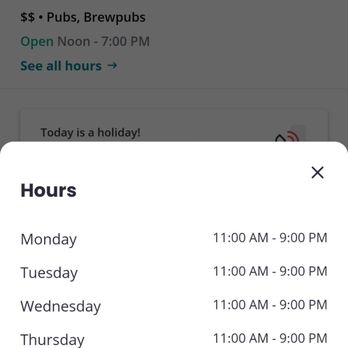 FlyBoy Brewery & Pub - Sunday times are wrong. They don't open until 1:00. - Pubs Near Me - Tigard, Oregon FlyBoy Brewery & Pub - Sunday times are wrong. They don't open until 1:00. - Pubs Near Me - Tigard, Oregon