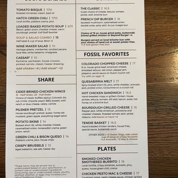 Footprints Restaurant at Fossil Trace - Regular meal menu - American Near Me - Golden, Colorado Footprints Restaurant at Fossil Trace - Regular meal menu - American Near Me - Golden, Colorado
