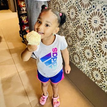 Sun City Frutas y Helados - Baby Girl enjoying her ice cream cone after enjoying her cheese pizza - Ice Cream & Frozen Yogurt Near Me - Tomball, Texas Sun City Frutas y Helados - Baby Girl enjoying her ice cream cone after enjoying her cheese pizza - Ice Cream & Frozen Yogurt Near Me - Tomball, Texas