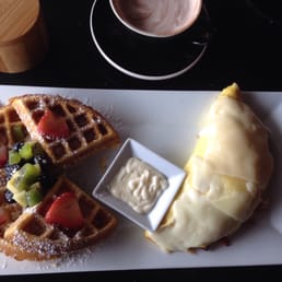 Estrellos Omelet ... Awesome Belgian waffle Estrellos Omelet ... Awesome Belgian waffle