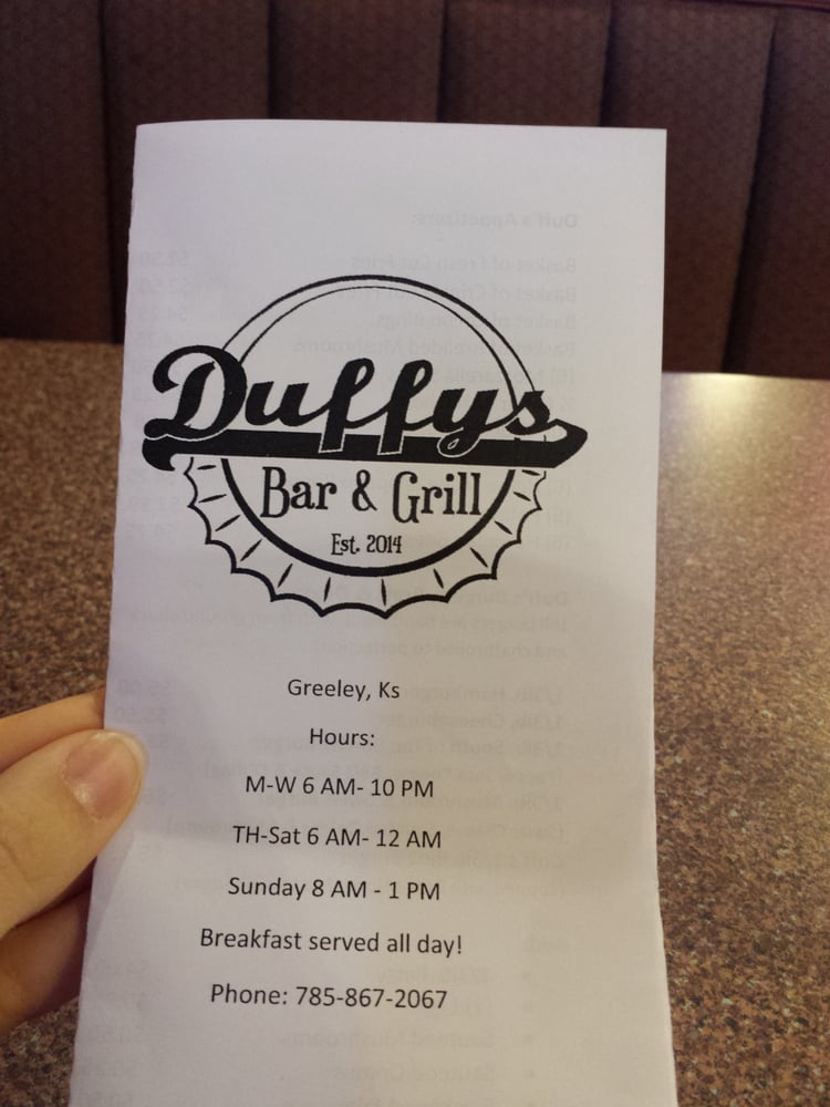 GREELEY CAFE Updated August 2024 103 W Brown St, Greeley, Kansas