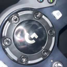 The dented steering wheel The dented steering wheel