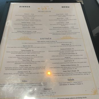 Cafe Nubia - Dinner menu - Lounges Near Me - Dallas, Texas Cafe Nubia - Dinner menu - Lounges Near Me - Dallas, Texas