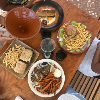 Cafe on 27 - Grilled Chicken Pesto Sandwich with Sweet Potato Fries - Breakfast & Brunch Near Me - Topanga, California Cafe on 27 - Grilled Chicken Pesto Sandwich with Sweet Potato Fries - Breakfast & Brunch Near Me - Topanga, California