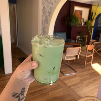 Early Yves Cafe - 16 oz. iced matcha with sugar free vanilla - Coffee & Tea Near Me - Los Ranchos De Albuquerque, New Mexico Early Yves Cafe - 16 oz. iced matcha with sugar free vanilla - Coffee & Tea Near Me - Los Ranchos De Albuquerque, New Mexico