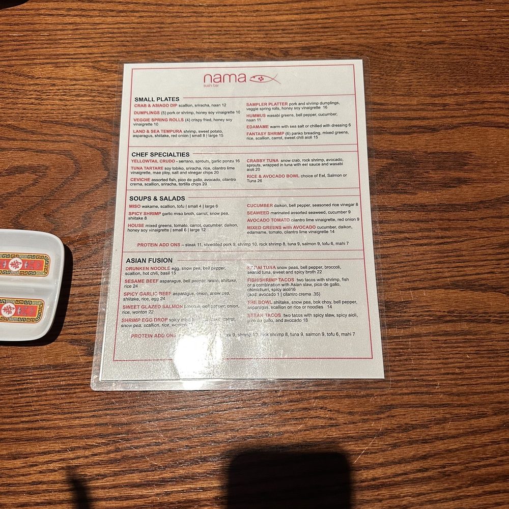 Nama Sushi Bar - Cedar Bluff - Menu - Sushi Bars Near Me - Knoxville, Tennessee Nama Sushi Bar - Cedar Bluff - Menu - Sushi Bars Near Me - Knoxville, Tennessee